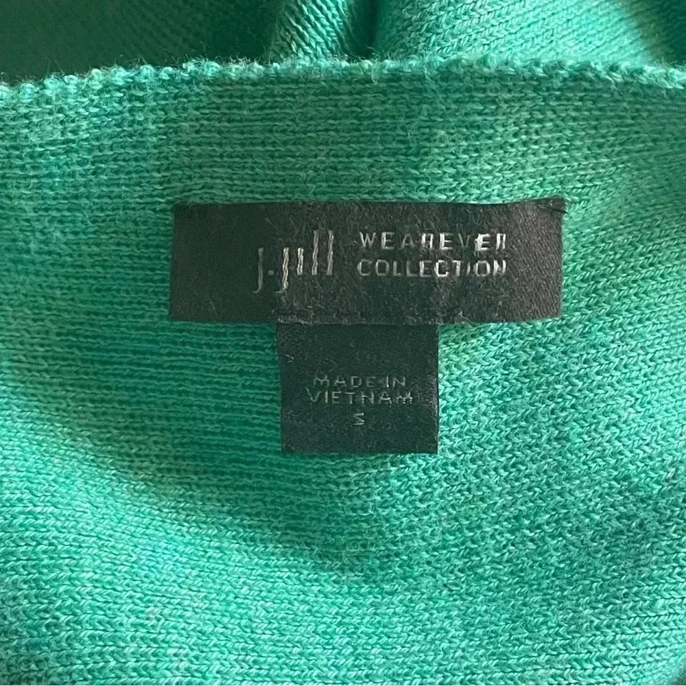 J. Jill Wearever Collection Cotton Blend Kelly Green Pullover Sweater Women Sz S - Picture 6 of 7